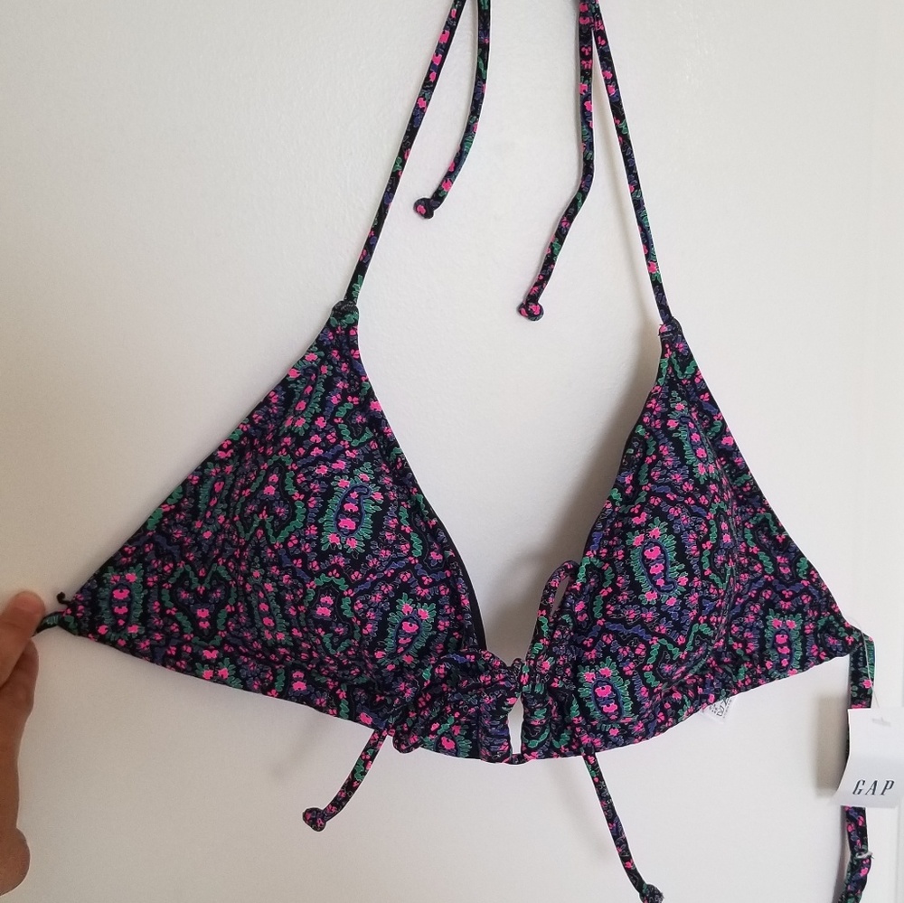 Paisley string bikini top